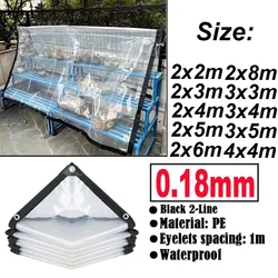 Transparent Waterproof Tarpaulin Garden Rainproof Clear Poly Tarp Plant Cover Insulation Shed Cloth with Grommets