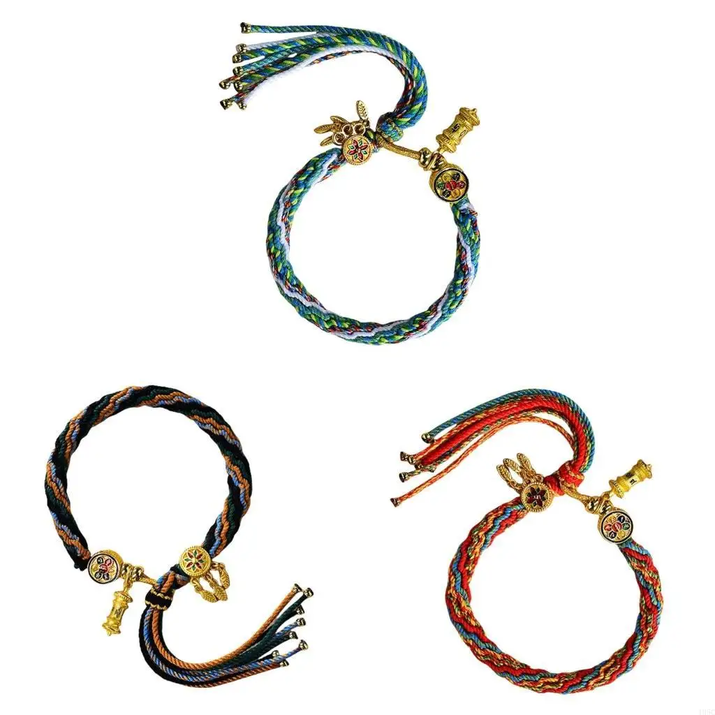 195C Elegant Designs Tibetan Themed Bracelet for Those Seek Luck and Protective