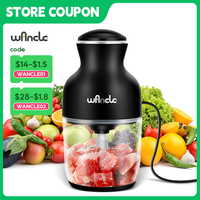 Wancle Electric Meat Grinder Kitchen Chopper Stainless Steel Blade Vegetable Garlic Crusher Household Food Processor Blender