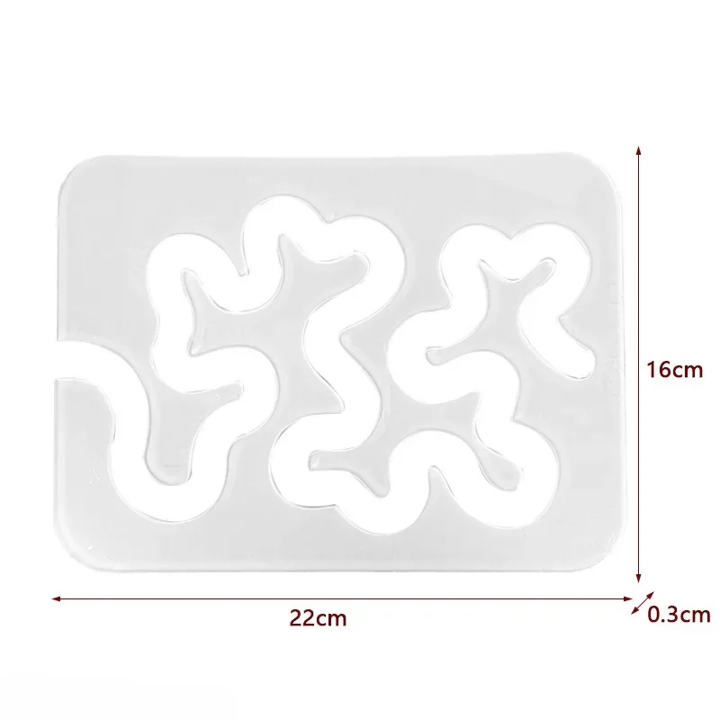 1Set Sewing Special-shaped Ruler Acrylic Patchwork Template Quilting Tool with Darning Presser Foot Quilting Feet