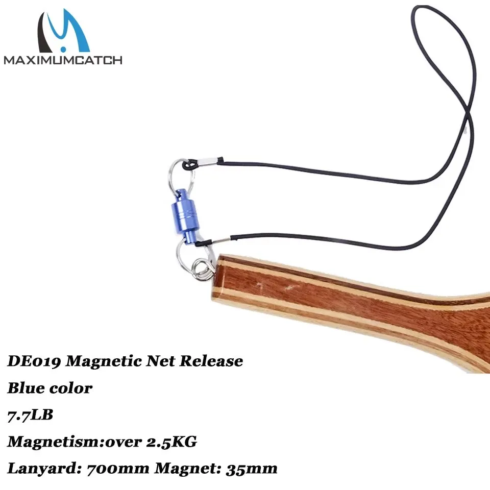 MAXCATCH Fly Fishing Magnetic Net Release Holder 1.2-3.5KG Strong Cord Landing Net Holder Fishing Accessory for Trout Bass