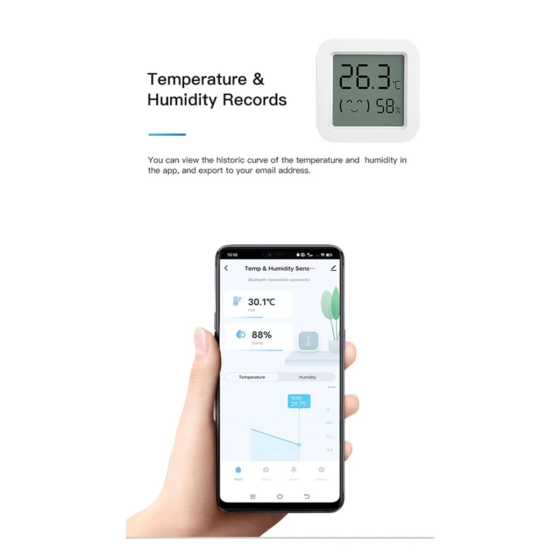 APPLIA-Tuya Zigbee Temperature Humidity Sensor Mini LCD Digital Display APP Remote Control Thermometer Hygrometer