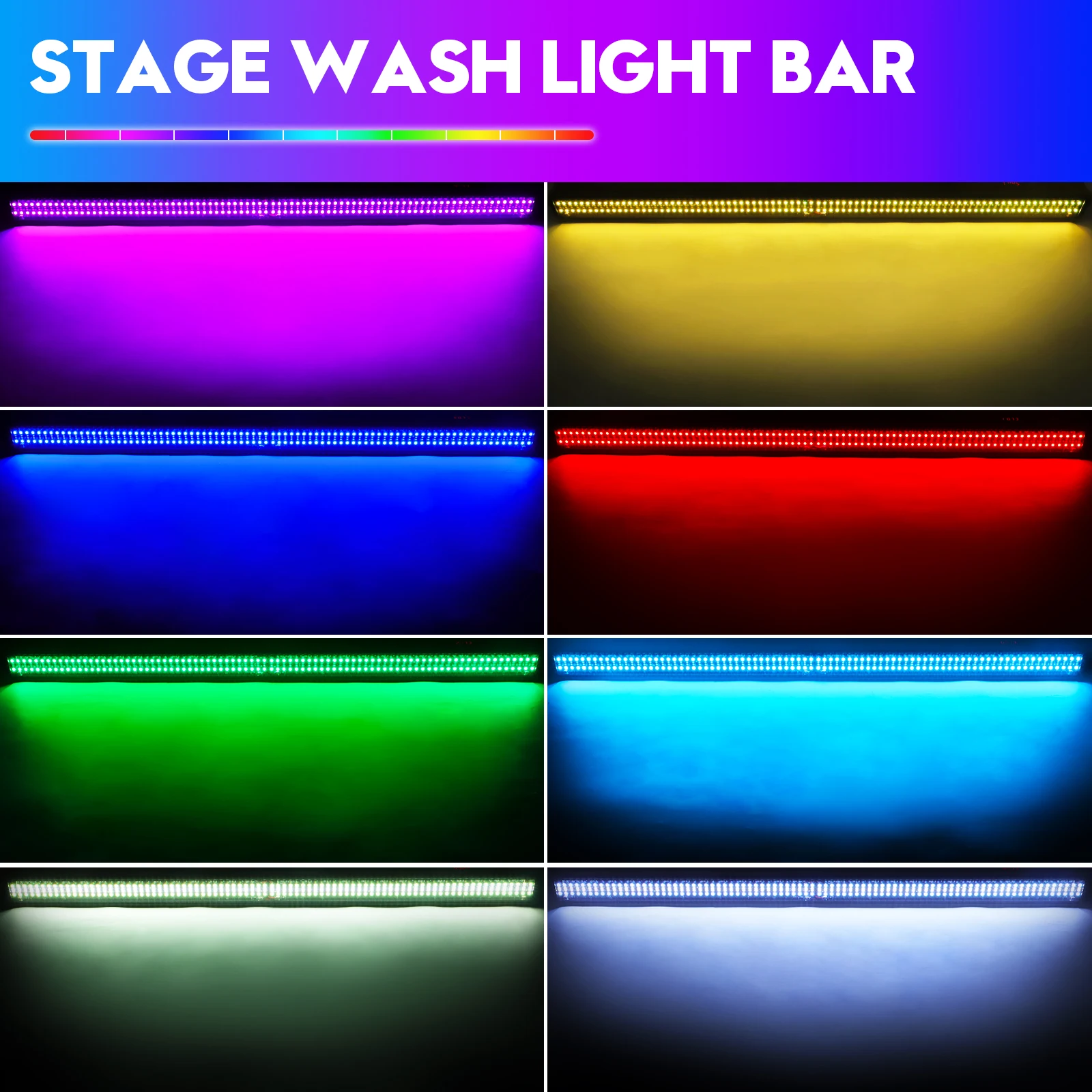 U'King 4 قطعة 120 واط جدار غسل ضوء بار 336 RGB المصابيح أضواء للمسرح 7000lm أضواء غسالة الجدار للمنزل ملهى ليلي حفل زفاف العرض