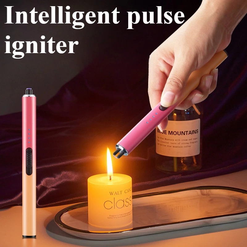 

Candle Electronic Ignition Rod Charging Windproof Lighter Kitchen Intelligent Pulse Igniter Cigarette Accessories