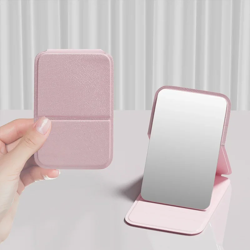 Mini espejo de maquillaje portátil, mesa de dormitorio y uso de oficina, espejo plegable ajustable y portátil 2030