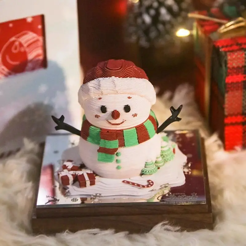 Zeitkalender 2027 Tischkalender 3D Abreißkalender Papierschnitzkunst Notizblock Weihnachts-Tischdekoration – Detail 6