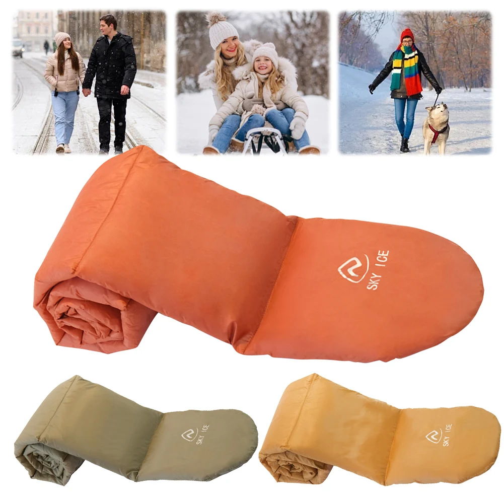 

Зимний теплый шарф из водонепроницаемого пуха белой утки, ветрозащитный, портативный, термошарф для походов и альпинизма