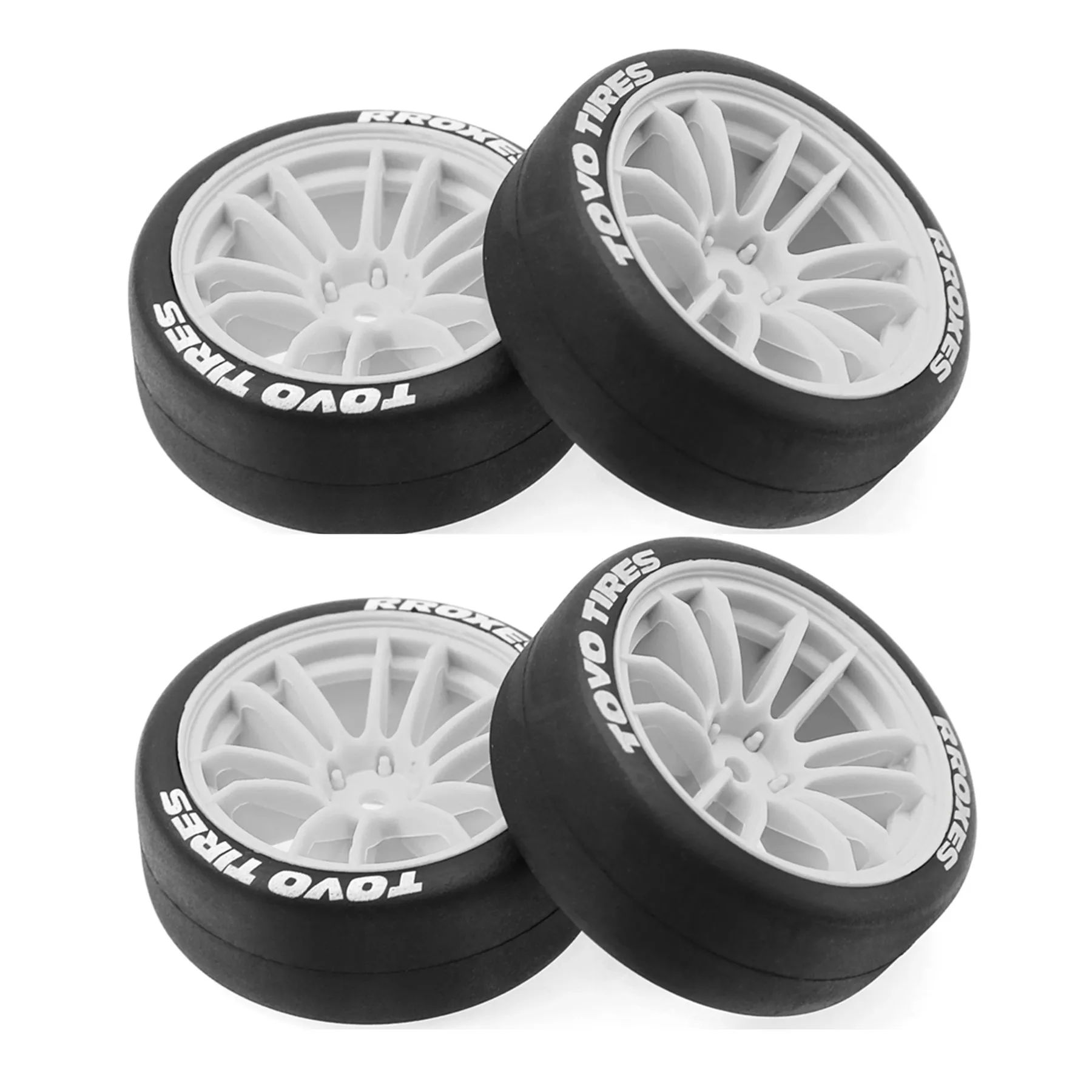 Pneus de dérive de rallye RC, jantes en plastique hexagonaux de 12mm pour voiture sur route 1/10 RC Tamiya TT01 TT02 XV01 XV02 PTG-2 HSP HPI Kyosho, pièces