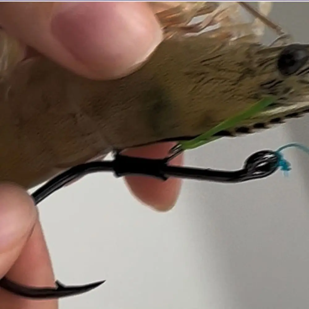 10 قطعة Pickerel لايف الروبيان الطعم السنانير أحمق الاعشاب دودة لينة دودة هوكسبيل هوك واحد واسعة الفجوة عالية الكربون الصلب صيد السمك #3