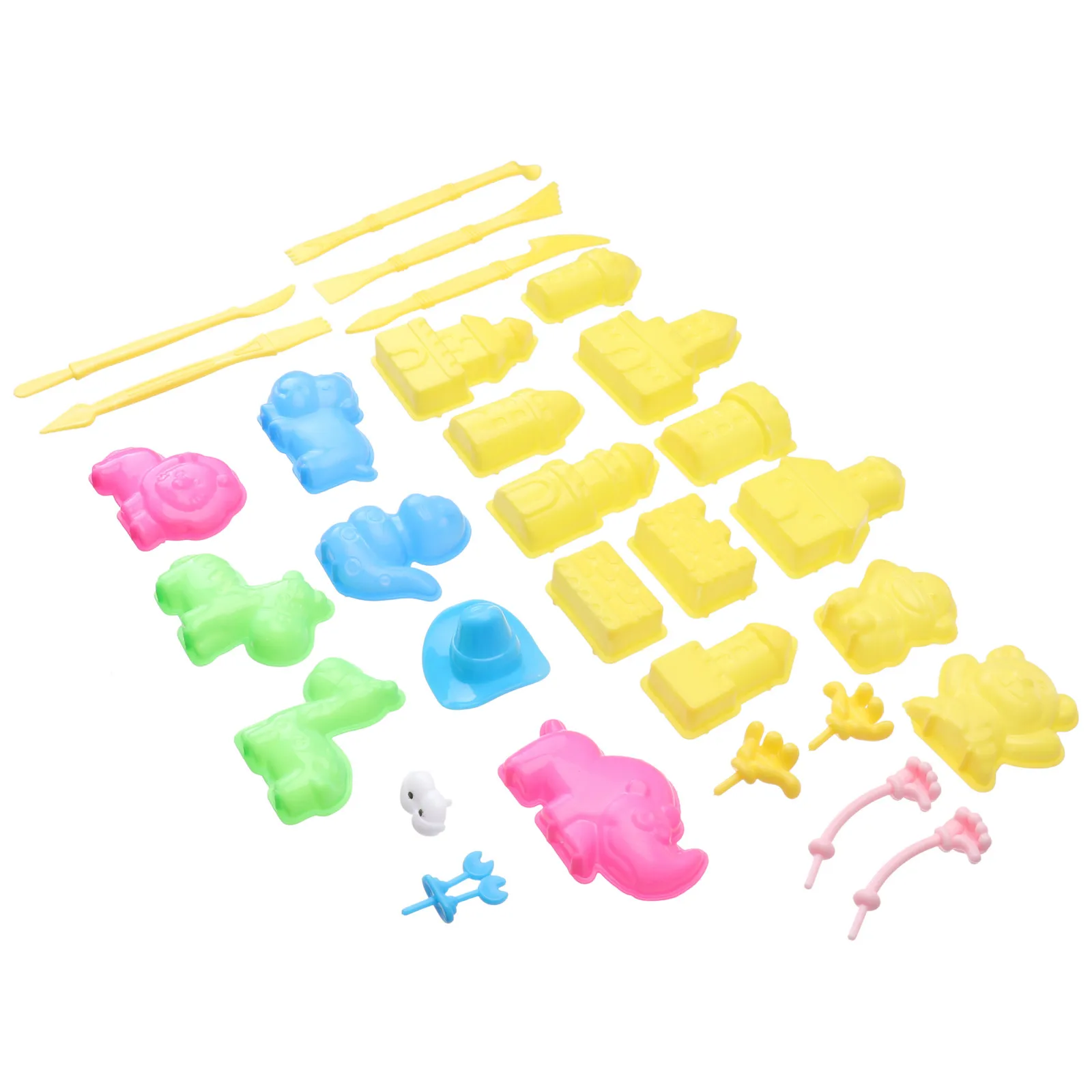 30Pcs Sand Molds for Kids Premium Plastic Beach Playing Set Bright Color Shape Variety Easy Release Compatible with Any Sand