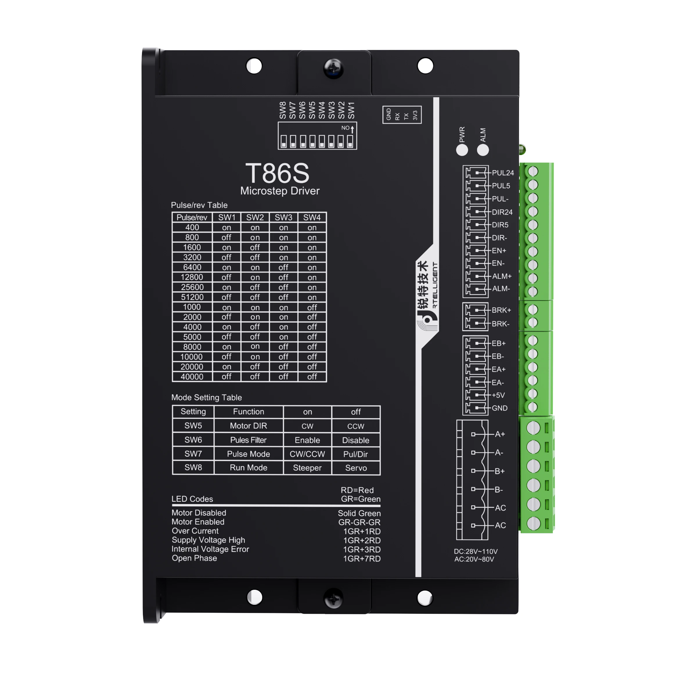 Rtelligent Nema 34 T86 Gesloten Loop Stepper Motor Driver Stepper Driver voor Stappenmotor Router 3D Printer Snijmachine