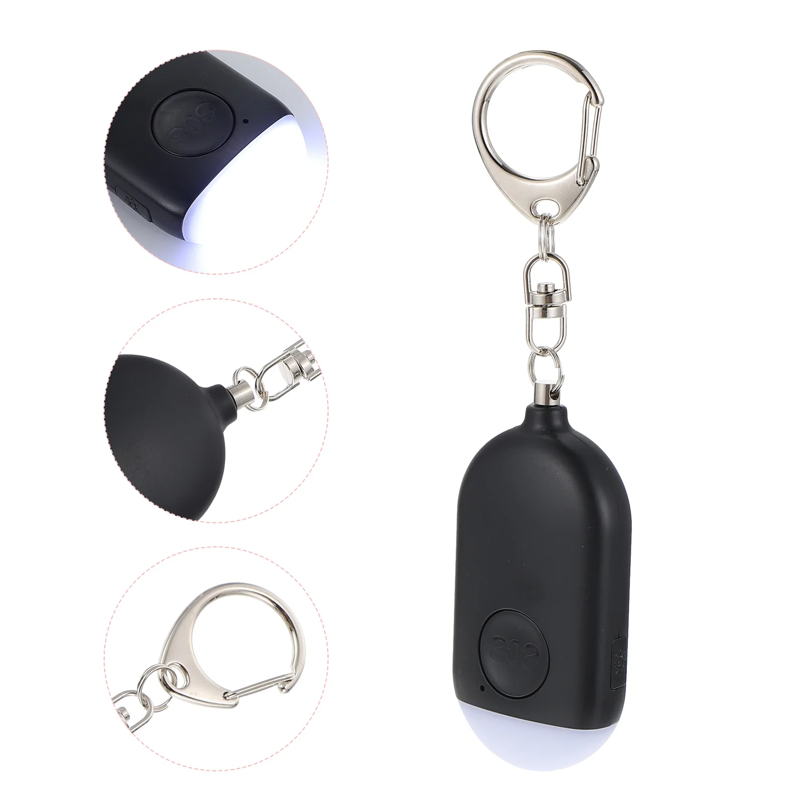 1 Set Rechargeable Personal Alarm For Women Alarm Outdoor Safety Keychain Emergency Protector