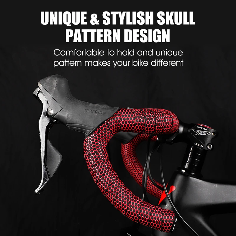 ESLNF Bike Handlebar Ctrap EVA Cushioned Comfort Strap Bike Color Tape PU Cycling Damping Anti-Vibration Wrap Bike Accessories