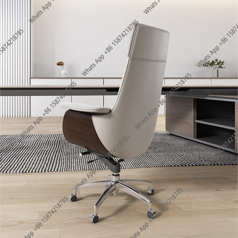 

N68 Italian Leather Office Chair Support Recliner Executive White Office Chair Mobile Designer Cadeira Para Escritorio Furniture