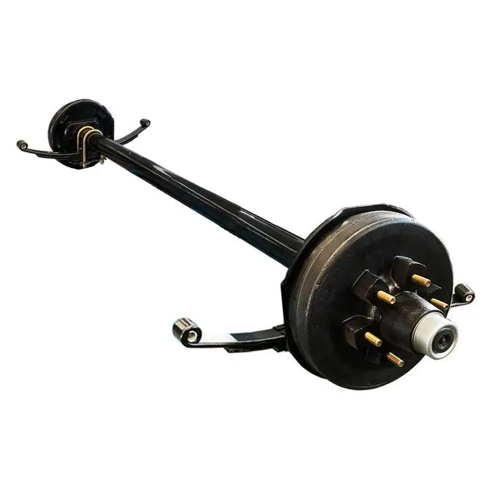 

Trailer Axle 6000lbs 12inch 6*5.5PCD Electric Brake Straight Trailer Axle Assembly with Leaf Spring Suspension[TT]