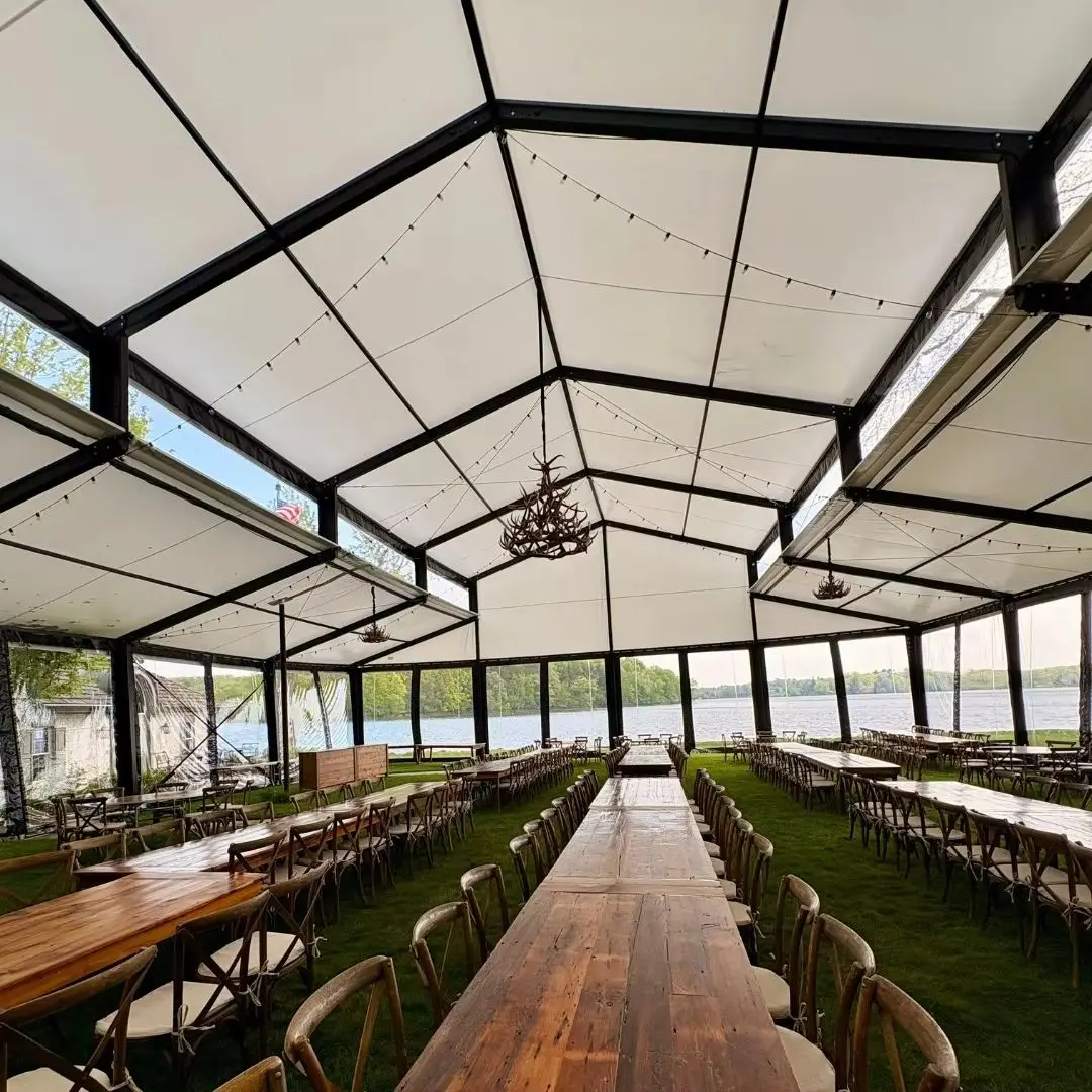 Custom Size Aluminum Atrium Canopy Tent Commercial Outdoor Marquee Shelter for Wedding Exhibition Large Gathering