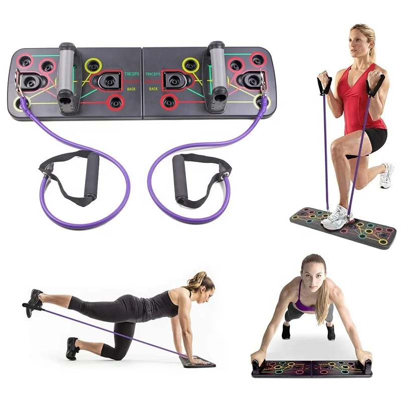 

Portable Foldable Gym Home Comprehensive Fitness Pushup Board System Push UP Stand