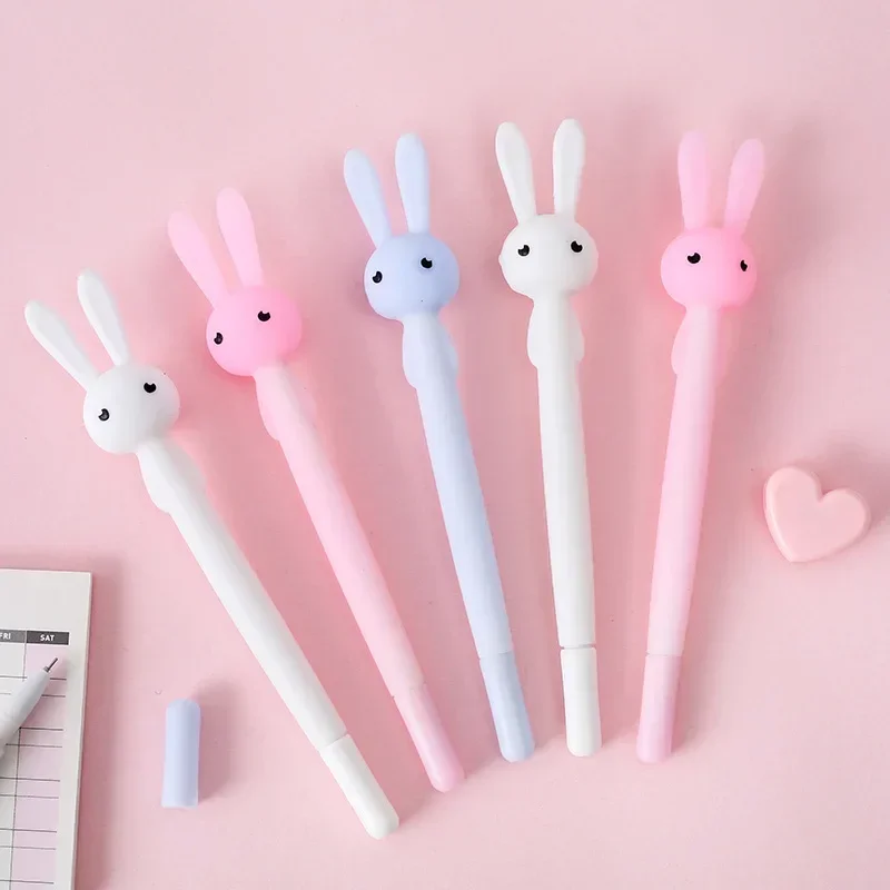 A 36PCS Popular Student Stationery Creative Gel Pen 2019 Lovely Big Head Rabbit Cartoon Pen Gift WholesaleGel Pens