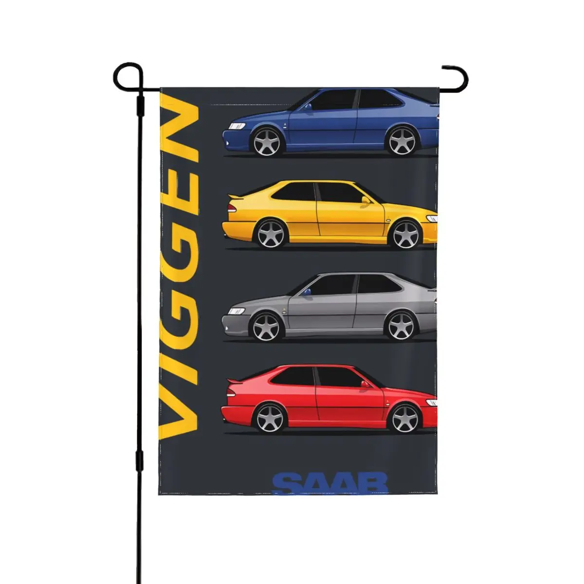 SAAB 93 Viggen Color Stack Side Ilustração Bandeira do jardim Corinthians pascal