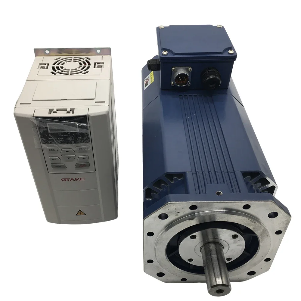 11KW 70NmNm 10000Oz-in 198mm Flange 3PH 380V AC Servo Spindle Motor Driver Kit High Speed 8000rpm/12000rpm Constant Power
