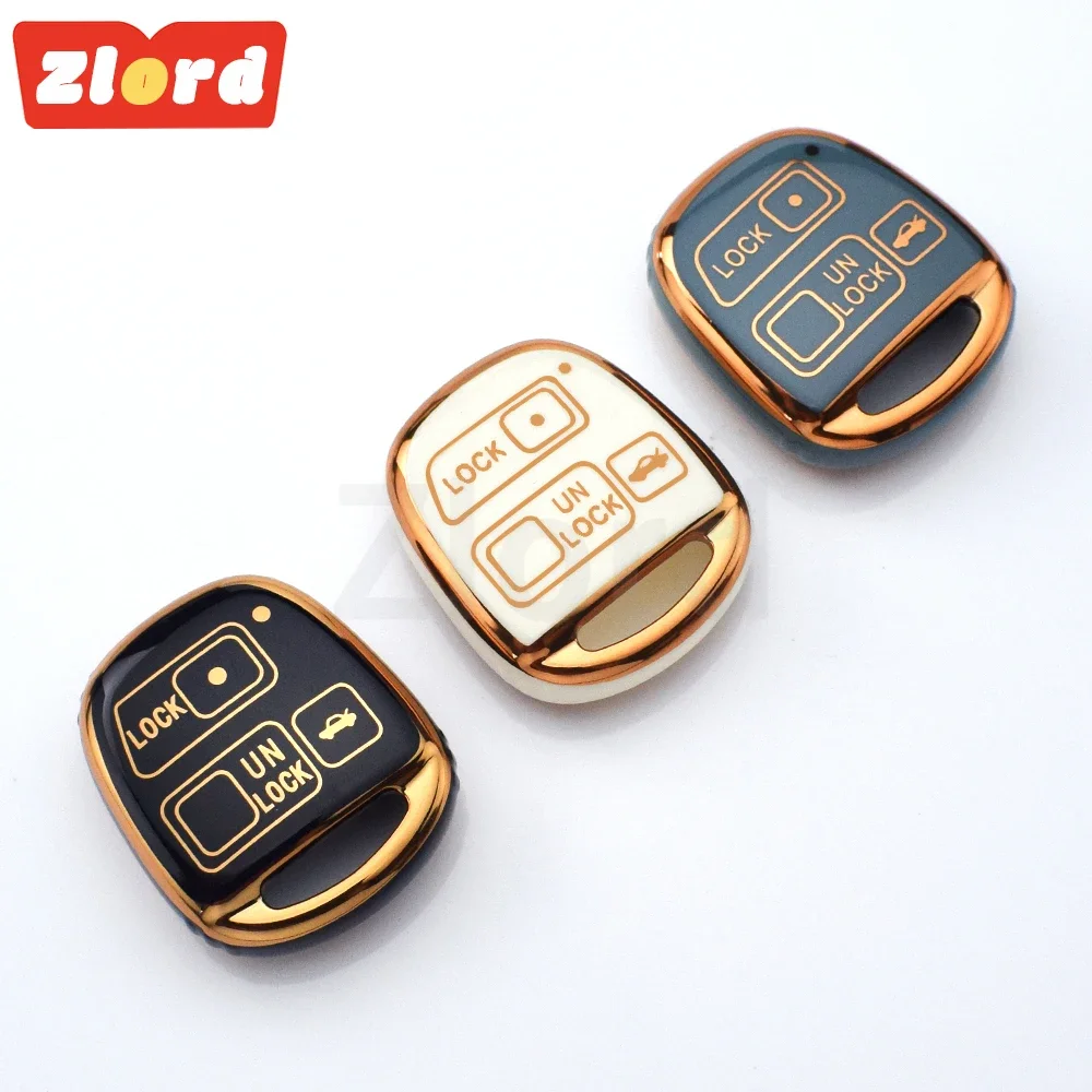 3 Buttons TPU Car Remote Key Case for Toyota Avensis Corolla Yaris Rav4 Key Fob Shell Cover TOY43 TOY47 TOY48 Protector