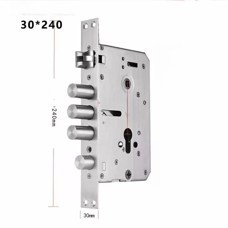 6068 304 Stainless Steel Security Door Lock Body With Hook Internal Gear Structure Anti Stuck for Smart Fingerprint Lock gallery 1
