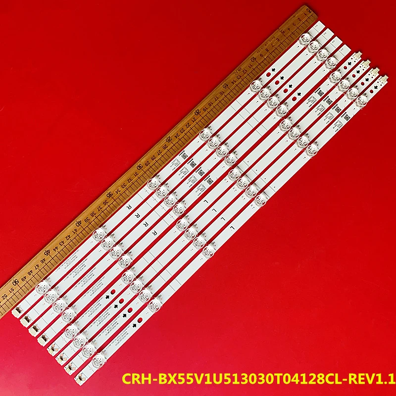 8pcs/kit LED Backlight Bar CRH-BX55V1U513030T04128CL-REV1.1 HD550V1U51-T0L4 T0L2B1 H55B7300 H55B7300UK H55B7100 H55B7100UK