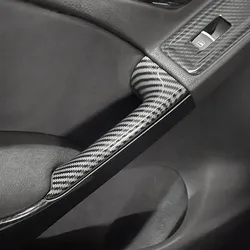 For VW Golf 6 MK6 2010 2011 2012 2013 4pcs Car Carbon Fiber Texture Interior Door Armrest Handle Cover Trim Accessories