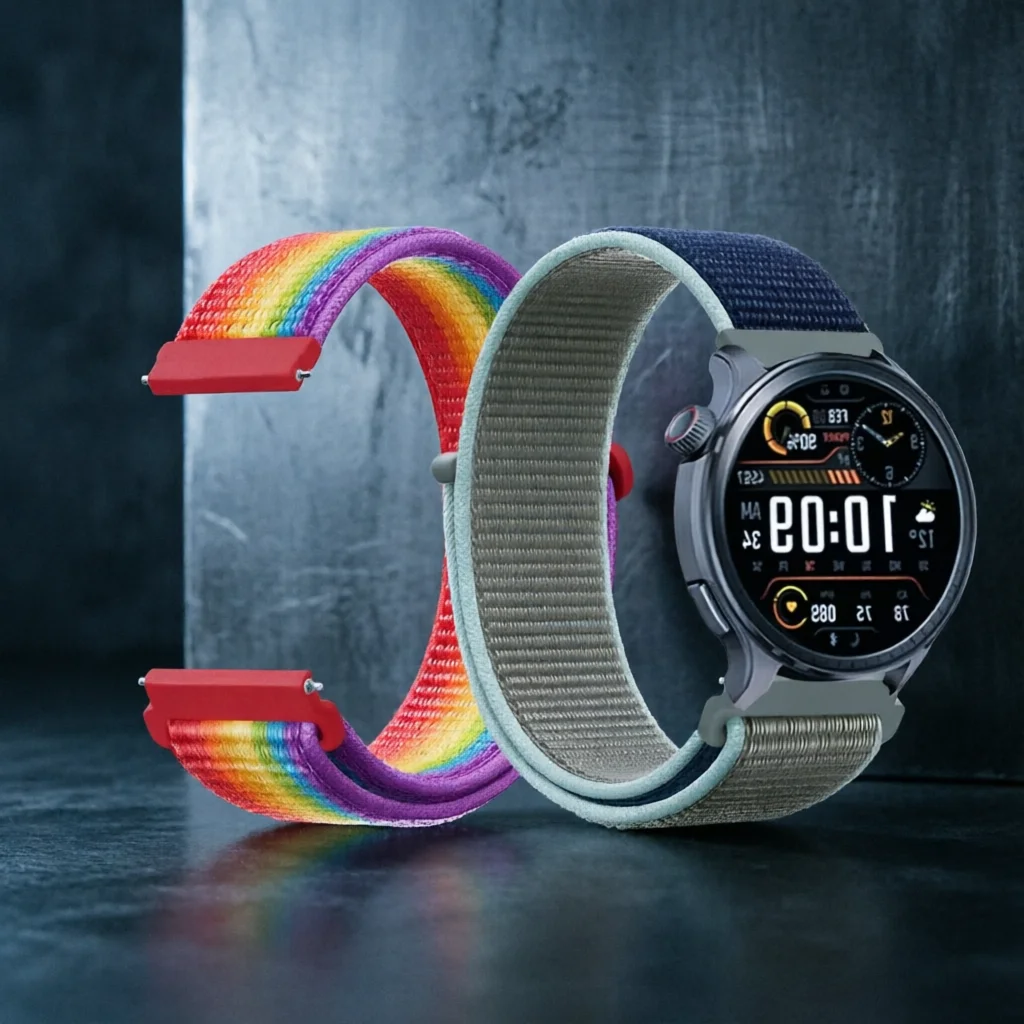 22mm Nylon Loop Strap For Amazfit BALANCE 2 1 Band Bip 5 6 Bracelet Watchband For Huami Amazfit GTR 2 3 4 Smartwatch Accessories