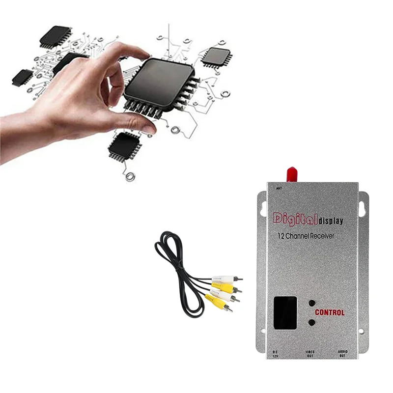 

MYMF-1.2G 1.5W FPV VRX Receiver 12CH 1500Mw Audio Video Receiver For Long Range FPV Drone RC Model