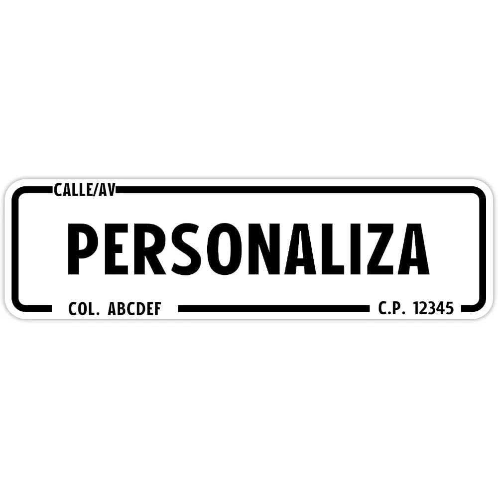 CIFbuy Customizable Reflective Street‑Name Metal Plaque 70x20cm,2D Flat 18G Galvanized Sheet Personalized Hanging Ornament Gift
