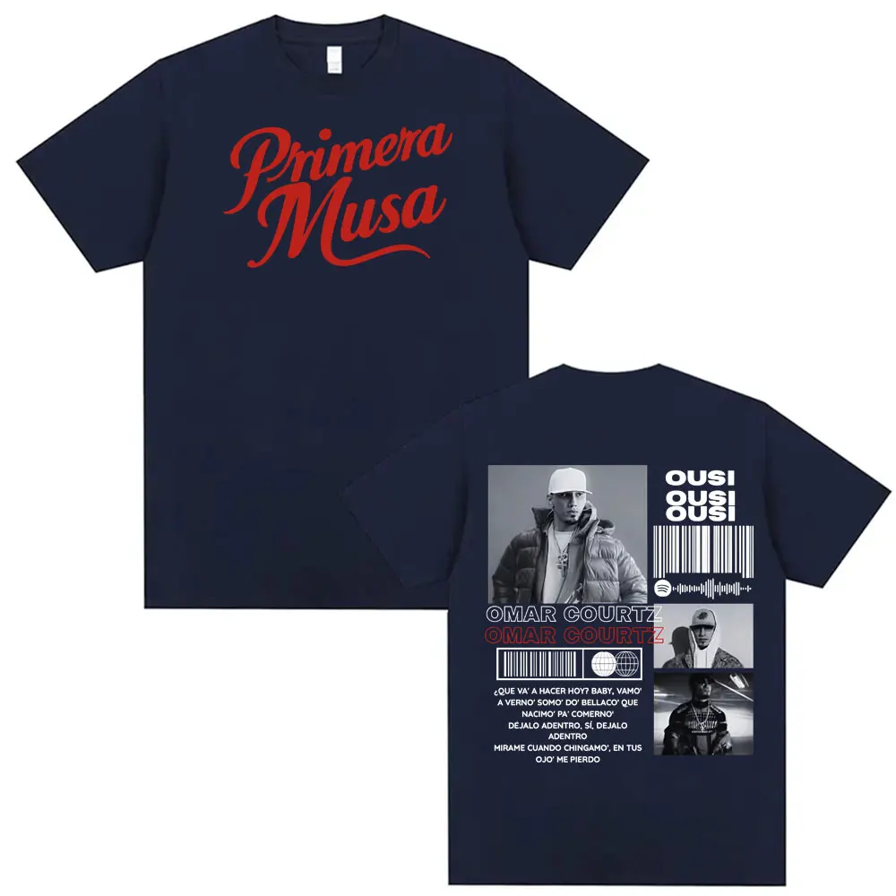 

Rapper Omar Courtz Primera Tour 2025 Cover T Shirt Men Clothing 100% Cotton Hot Sale T Shirts Man Fashion Street Vintage T-shirt