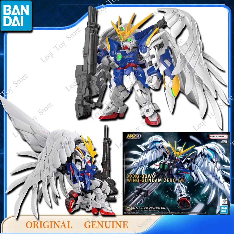 

Bandai Original Genuine Gundam MGSD XXXG-00W0 WING GUNDAM ZERO EW Anime Action Figures Toys Kids Gift Assembly Model Ornaments