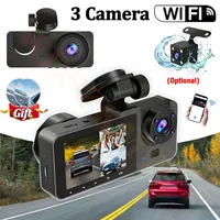 2/3Camera WIFI DashCam For Car Camera 1080P Video Recorder Car DVR Front Rear View Camera Night Vision Black Box Car Accessories