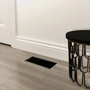 4英寸 x 10英寸啞光黑色鋼製百葉地板通風口,可調節通風罩,易於清潔,經久耐用 8 最佳銷售 地板通風口蓋 - №2