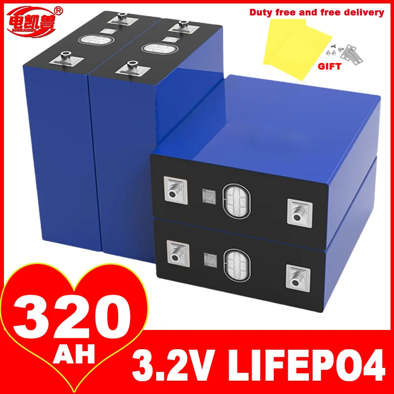 

NEW Lifepo4 Battery 3.2V 320AH 280AH Grade A DIY 12V 24V 48V Lithium iron phosphate Cell Rechargeable golf cart batterie For RV