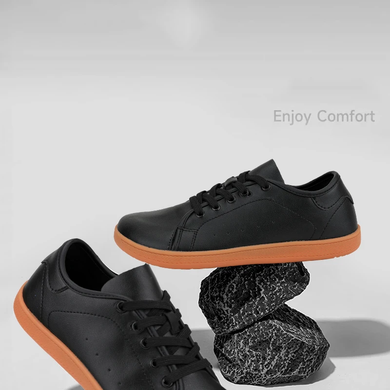 New Men's Wide Barefoot Canvas Sneaker 2024 Fashion Flats Soft Zero Drop Sole Wider Toe Light Weight Fashion Sneakes Plus Size