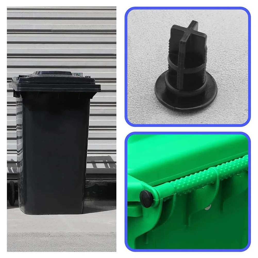 Hinge Pin Set 8 Pieces for Waste For Bins Fits For 100L 120L 240L Capacity Models Plastic Pivot Pins for For Bin Lid Attachment