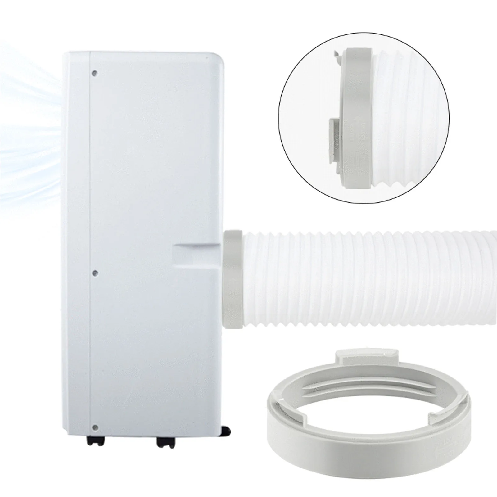 مكيف الهواء مقرنة خرطوم العادم 5.9in العالمي موصل دائري التيار المتناوب اقتران تمديد دعم CW CCW الموضوع لخرطوم 150 مللي متر #4