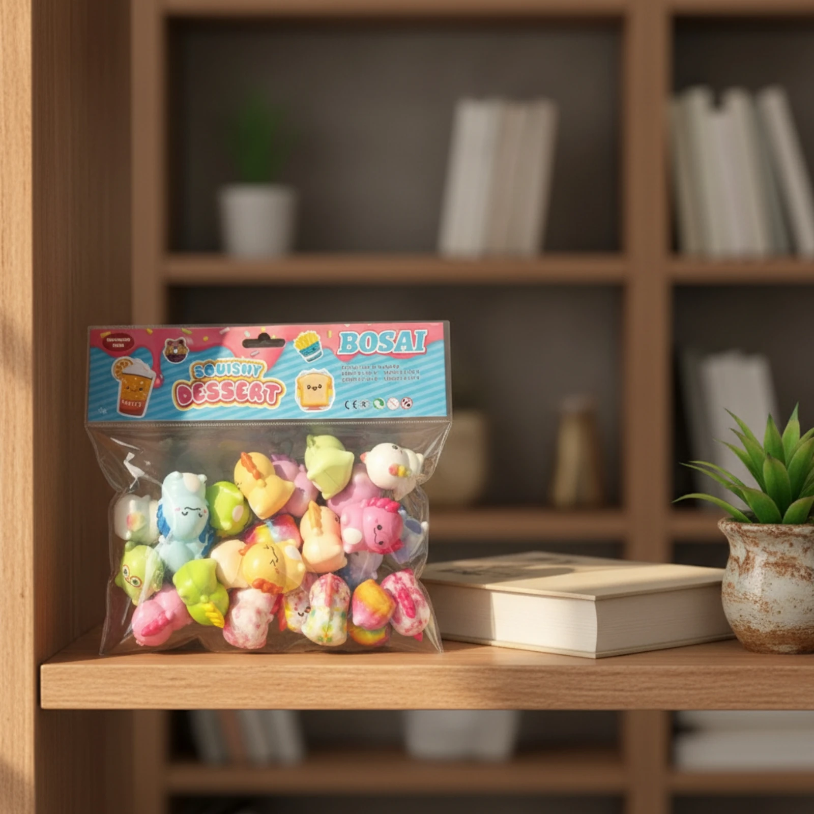 24 Pieces Food Squishy Toy Cute Slow-Rising Squishy Toy Slow-Rising Squishies Children-Friendly Pressable Toys Safe for Children