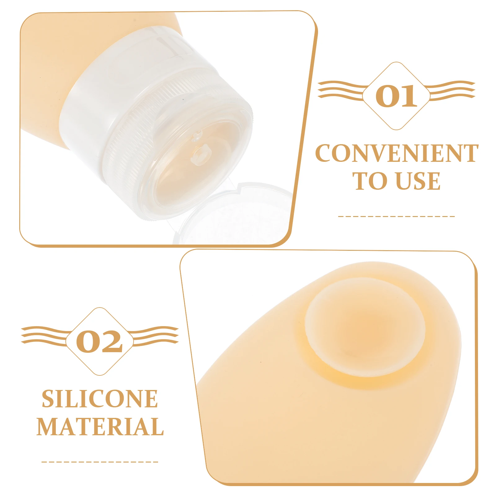 

2Pcs 100ml Travel Shampoo Containers Silicone Bottles Toiletries Liquid Reusable Soft Durable Portable Refillable Squeezable