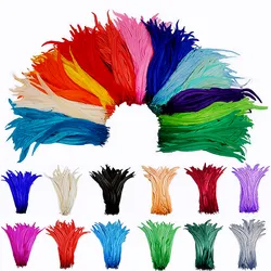 10/100Pcs 35-45CM DIY Rooster Feather Crafts Sewing clothing Decor plume Home party Women's Feather Headwear wedding Accessories