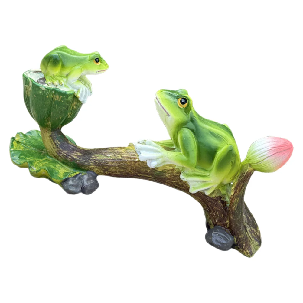 

Cute Frog Statue Resin Figurine for Desk Decoration Small nament Animal Sculpture Fake Frog Decor Versatile
