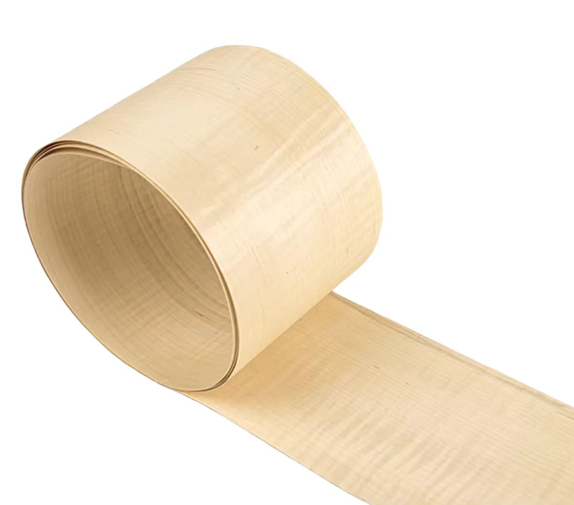 Thickness:0.5mm Natural Maple Curly Wood Veneer Sheets Guitar Body Veneer