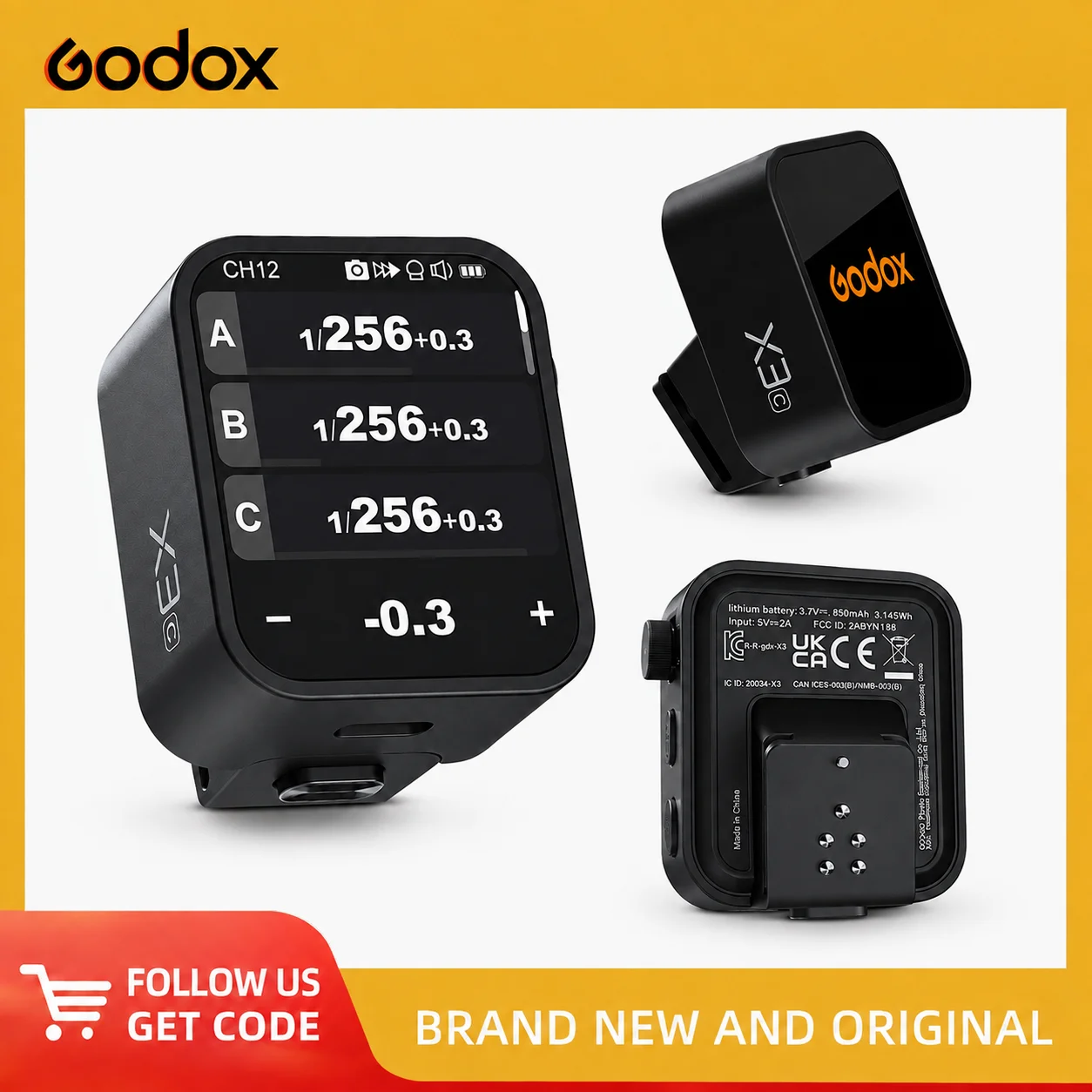Godox X3/X3PRO TTL Wireless Flash Trigger Auto Metering High-Speed Sync Transmitter for Sony Nikon Canon Fuji Leica Olymp Camera