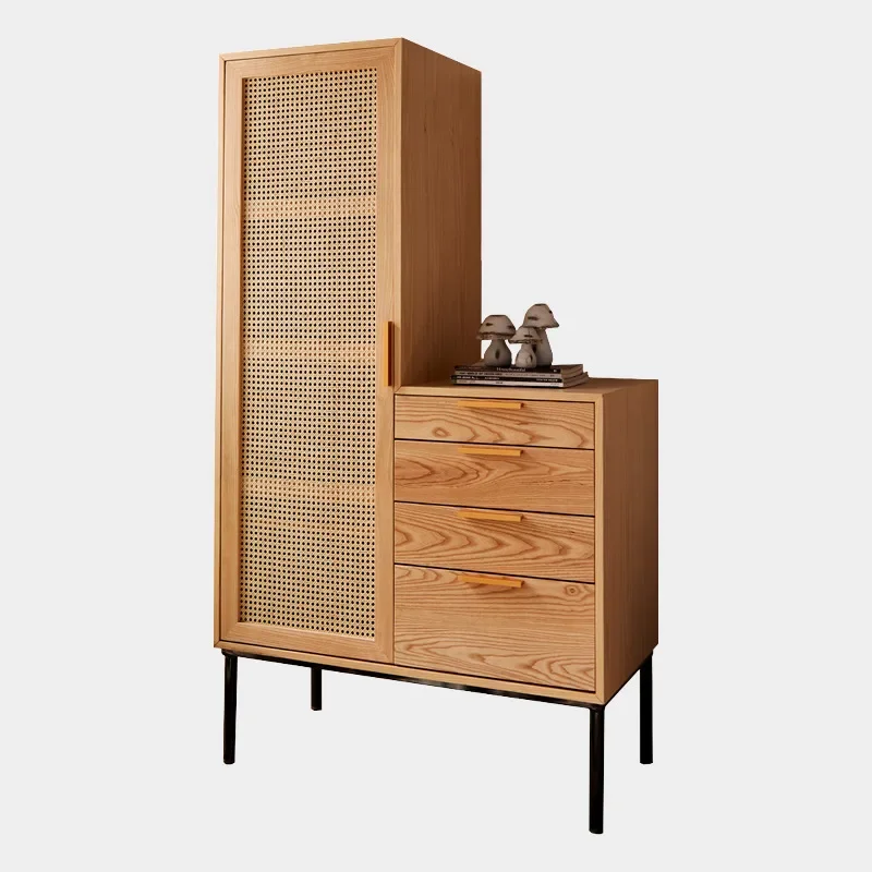 

Hotel vine wood, modern and minimalist wardrobe, ash wood swing door, locker