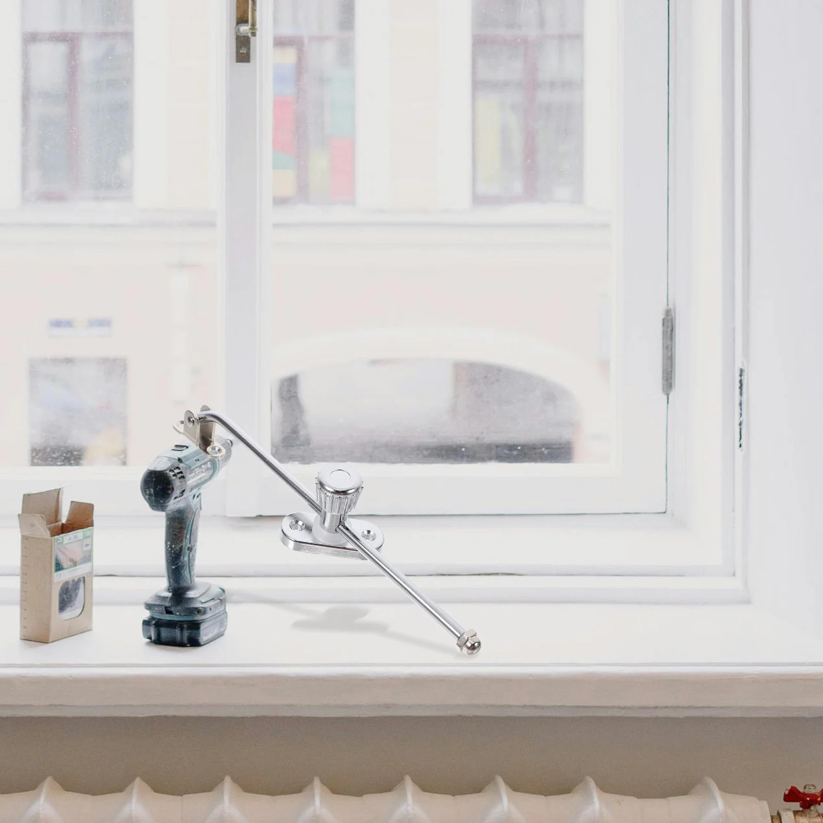 

Window Lock Bar Adjustable Heavy Duty Door Closer Hold Open Casement Window Hardware Sliding Door Security Bar Sash Lock