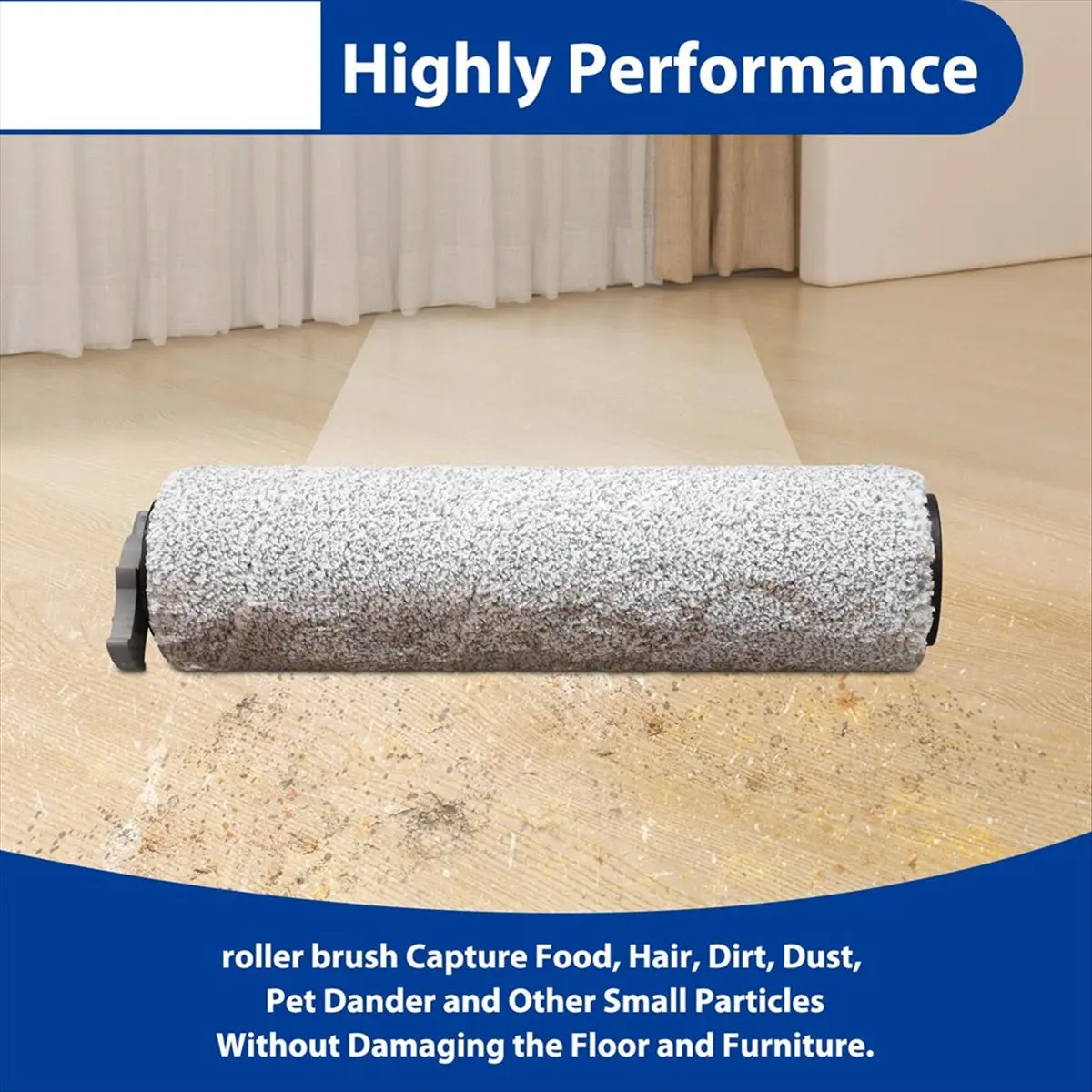 

Щеточный ролик-фильтр A62K HF3 для пылесоса HF3 3649A, подходит для уборки различных и твердых полов