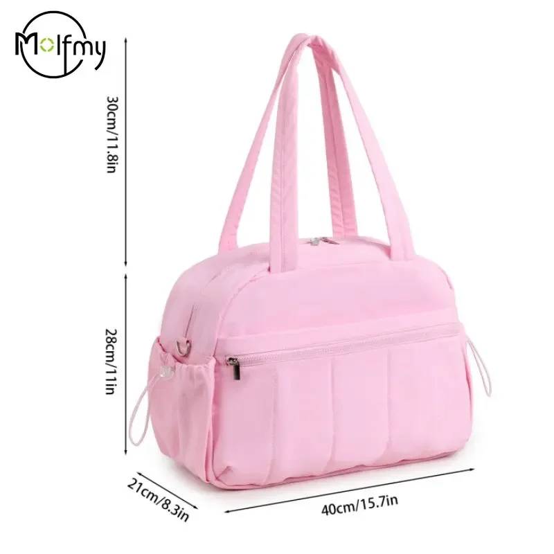 حقائب سفر نسائية من القماش الخشن حقيبة رياضية ذات سعة كبيرة مع جيب مبلل يحمل على حقيبة يد عطلة نهاية الأسبوع مقاومة للماء حقائب أدوات الزينة 2025 جديد