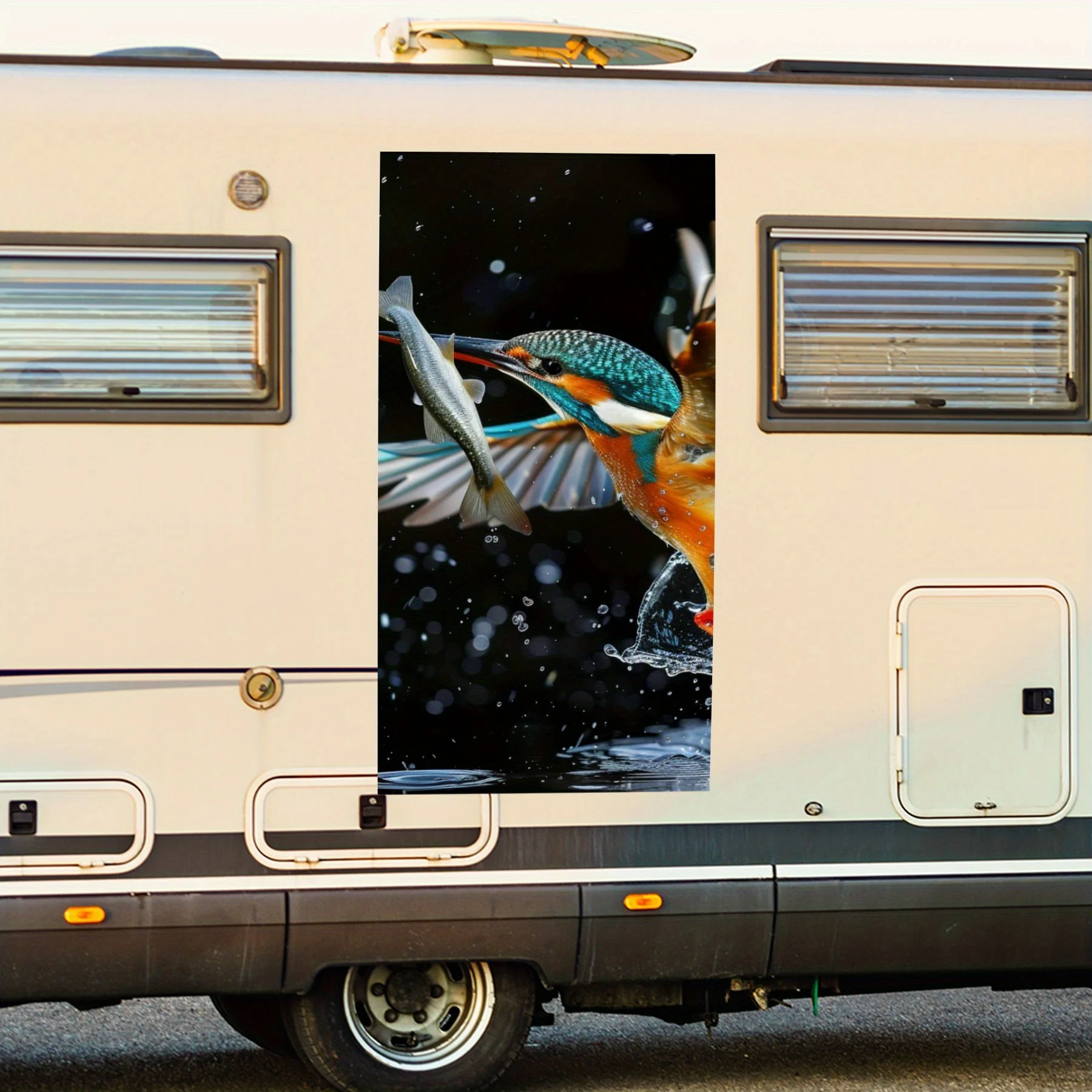 

Kingfisher автодом наклейка на дверь автомобиля ПВХ самоводонепроницаемая палка, яркие авто внешние аксессуары Декор защита подарок для влюбленных